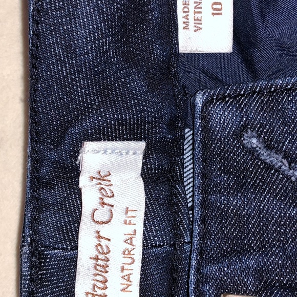 Coldwater Creek Natural Fit Denim Trousers size 10 - Picture 2 of 3